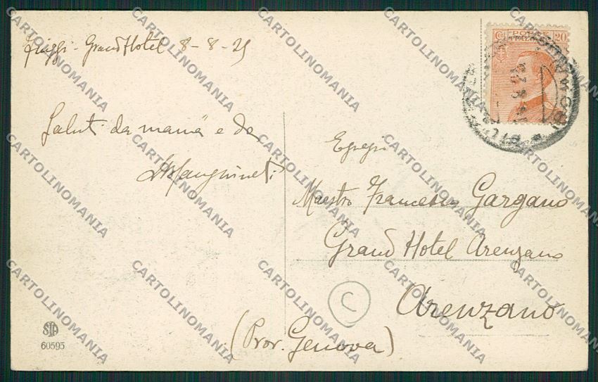 Frosinone Fiuggi cartolina QK4134 – retro