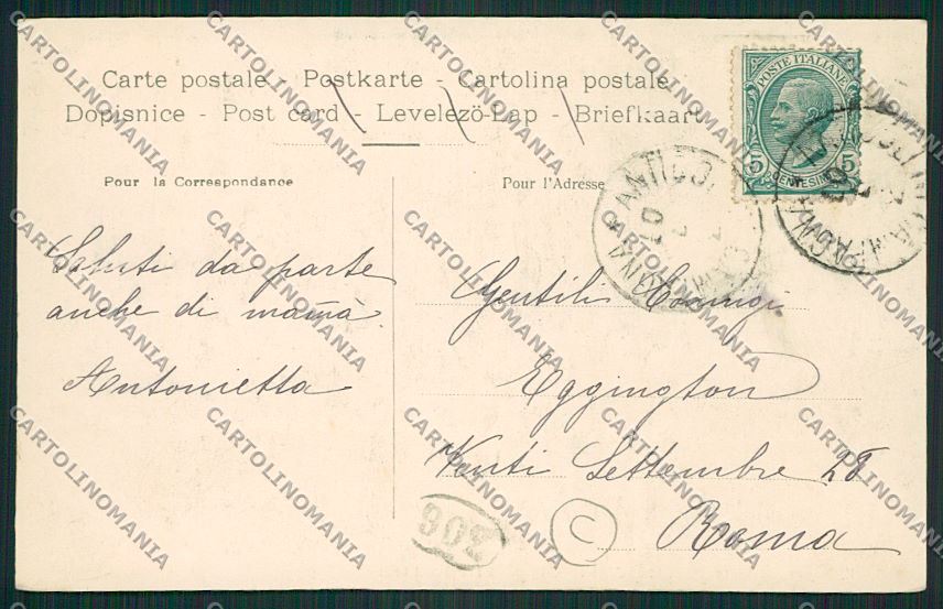 Frosinone Fiuggi cartolina QK4136 – retro