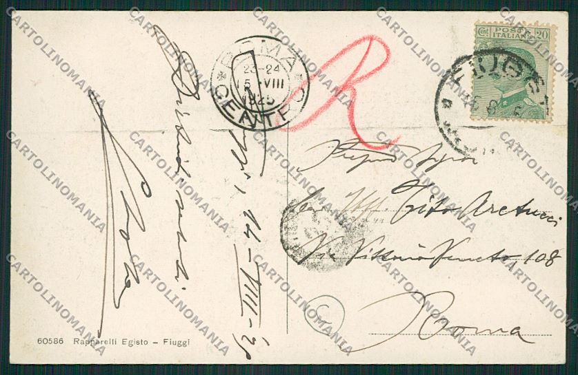 Frosinone Fiuggi cartolina QK4142 – retro