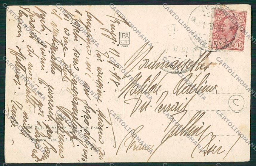Frosinone Fiuggi Asino cartolina QK4149 – retro