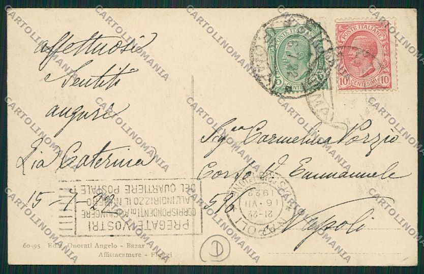 Frosinone Fiuggi cartolina QK4154 – retro