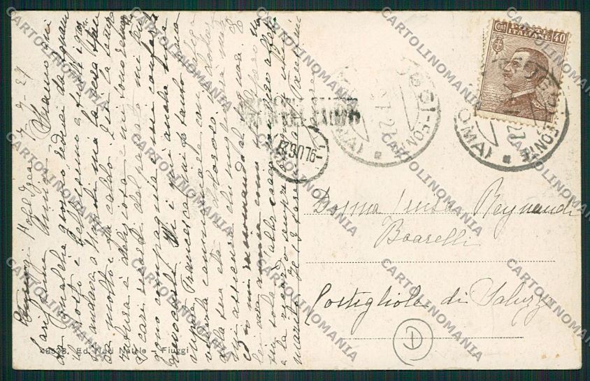 Frosinone Fiuggi Asino cartolina QK4155 – retro