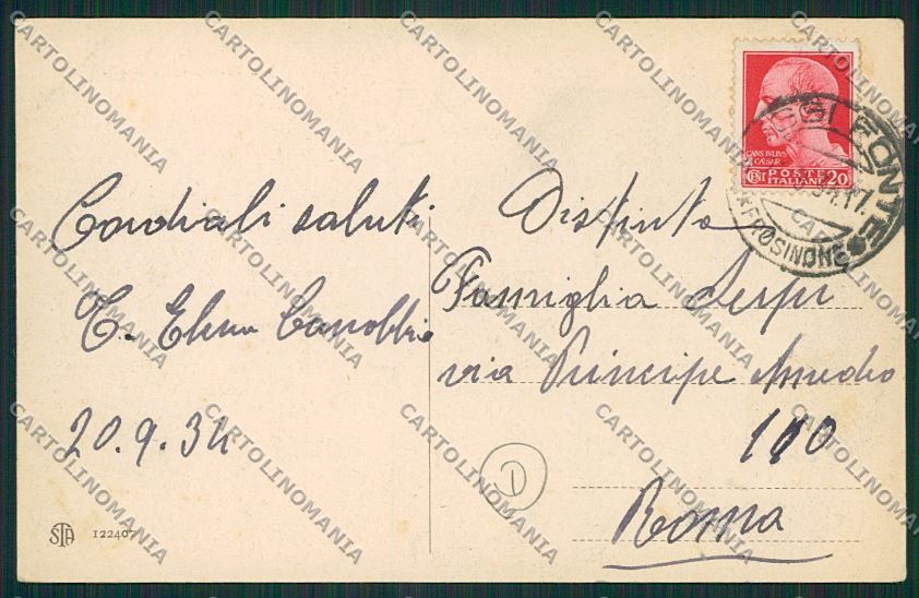 Frosinone Fiuggi cartolina QK4164 – retro