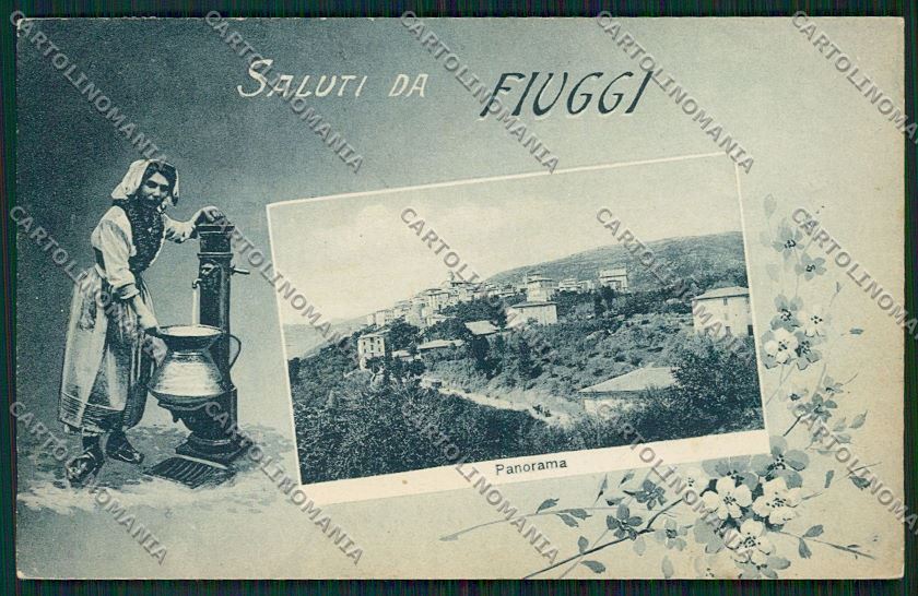 Frosinone Fiuggi Saluti da cartolina QK4166 – fronte