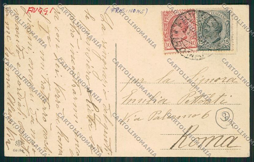 Frosinone Fiuggi Auto cartolina QK4172 – retro