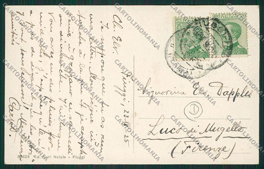 Frosinone Fiuggi cartolina QK4177 – retro