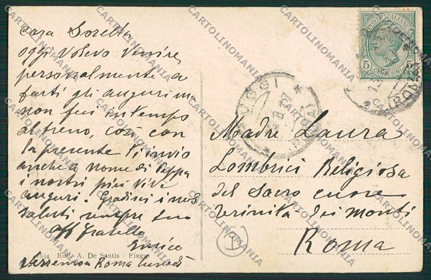 Frosinone Fiuggi Asino cartolina QK4189 – retro