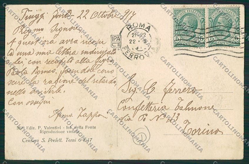 Frosinone Fiuggi cartolina QK4191 – retro