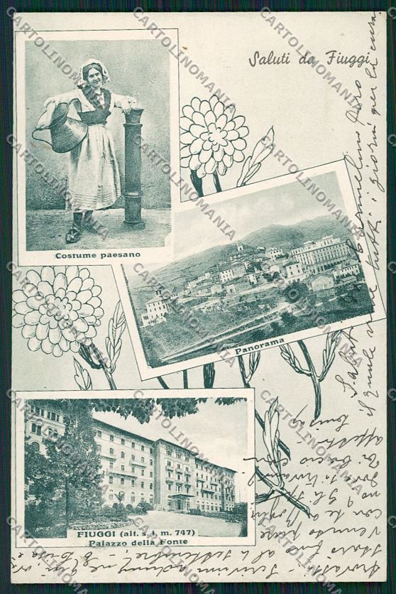 Frosinone Fiuggi Saluti da cartolina QK4194 – fronte