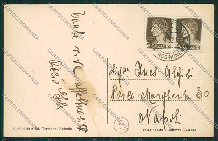 Frosinone Fiuggi cartolina QK4202 – retro