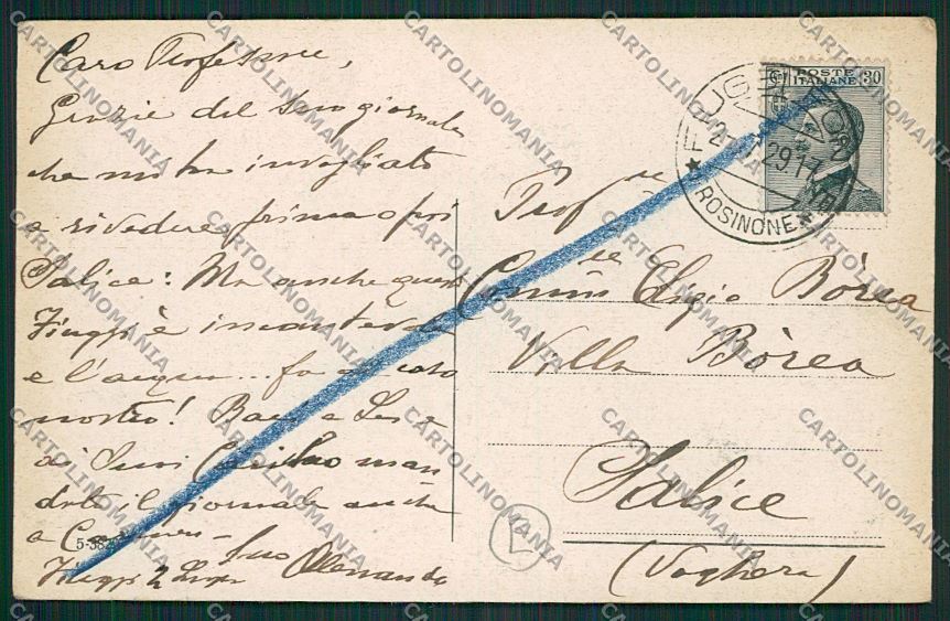 Frosinone Fiuggi cartolina QK4203 – retro