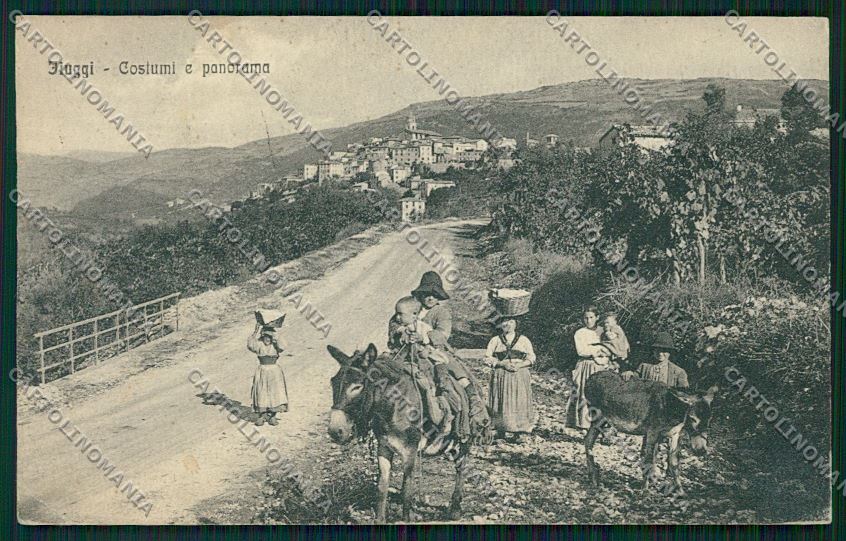 Frosinone Fiuggi Asino PIEGA cartolina QK4212 – fronte