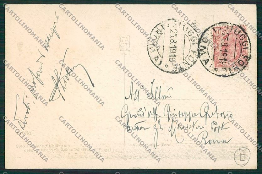 Frosinone Fiuggi Asino cartolina QK4220 – retro