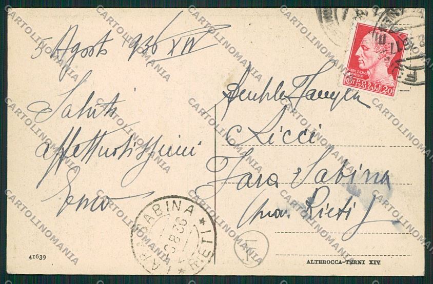 Frosinone Fiuggi cartolina QK4227 – retro