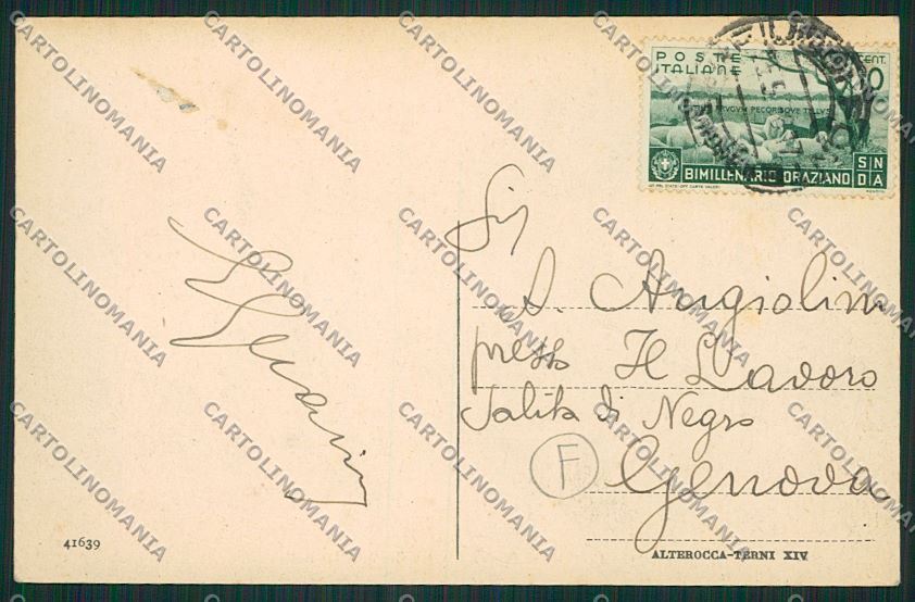Frosinone Fiuggi cartolina QK4229 – retro