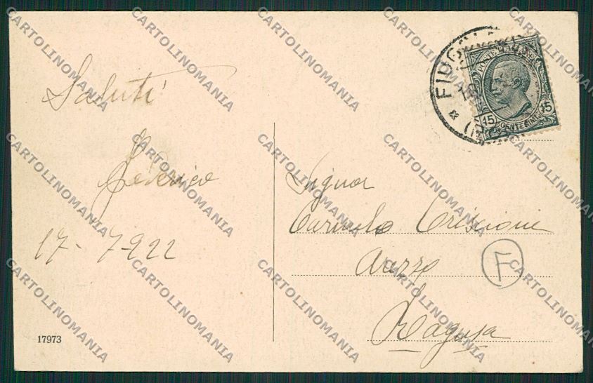 Frosinone Fiuggi cartolina QK4231 – retro