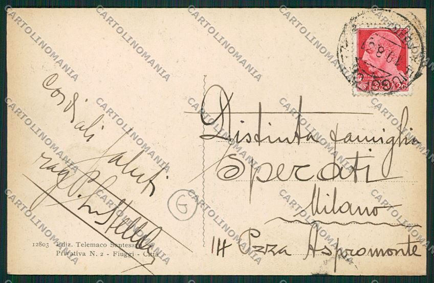 Frosinone Fiuggi cartolina QK4236 – retro