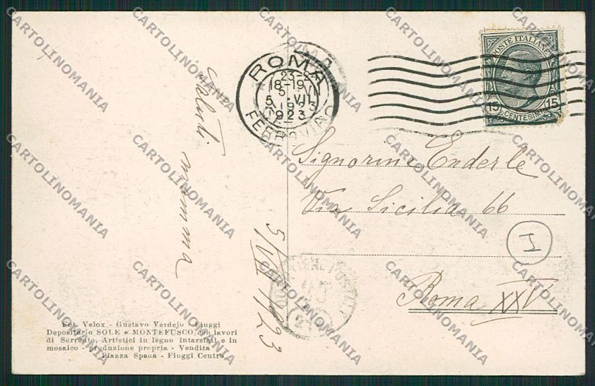Frosinone Fiuggi Buoi cartolina QK4240 – retro