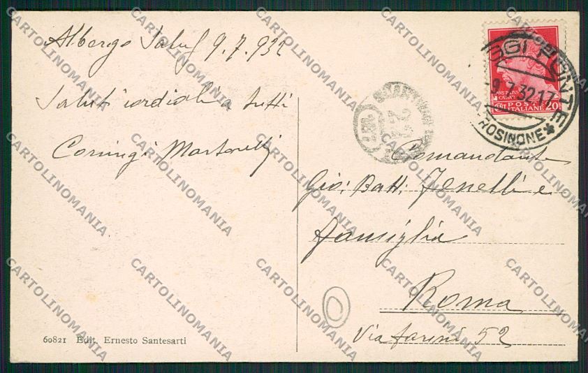 Frosinone Fiuggi Tram Stazione cartolina QK4246 – retro