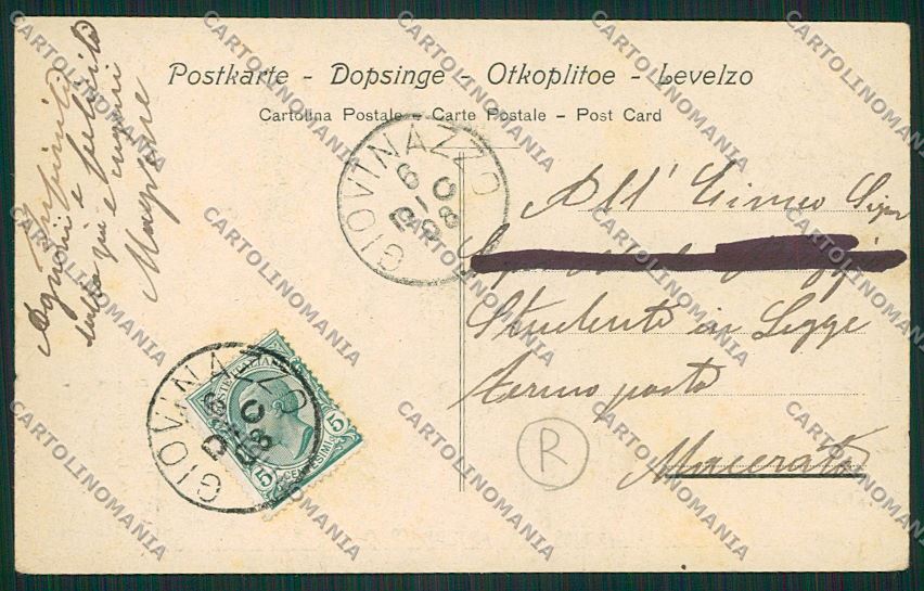 Frosinone Fiuggi cartolina QK4248 – retro
