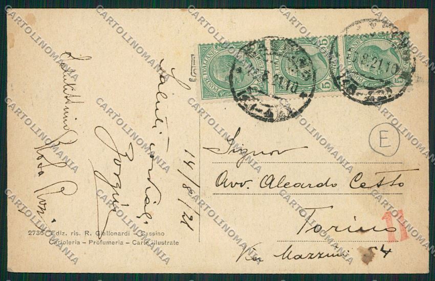Frosinone Montecassino cartolina QK4282 – retro