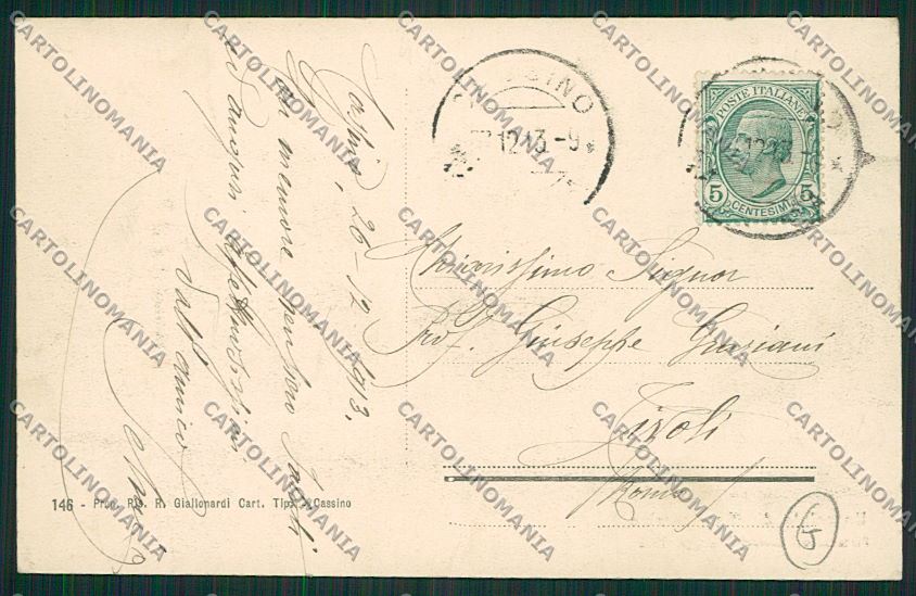 Frosinone Montecassino Savoia Carabinieri cartolina QK4290 – retro