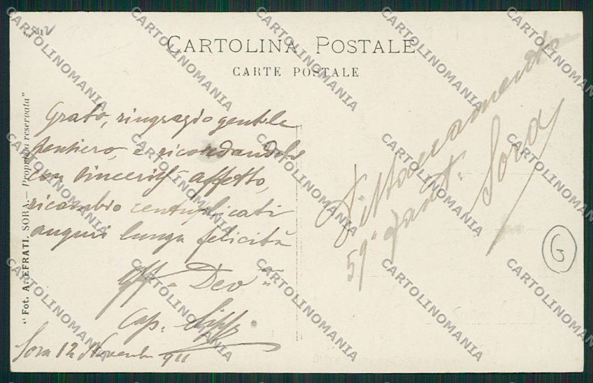 Frosinone Sora Militari Foto cartolina QK4296 – retro