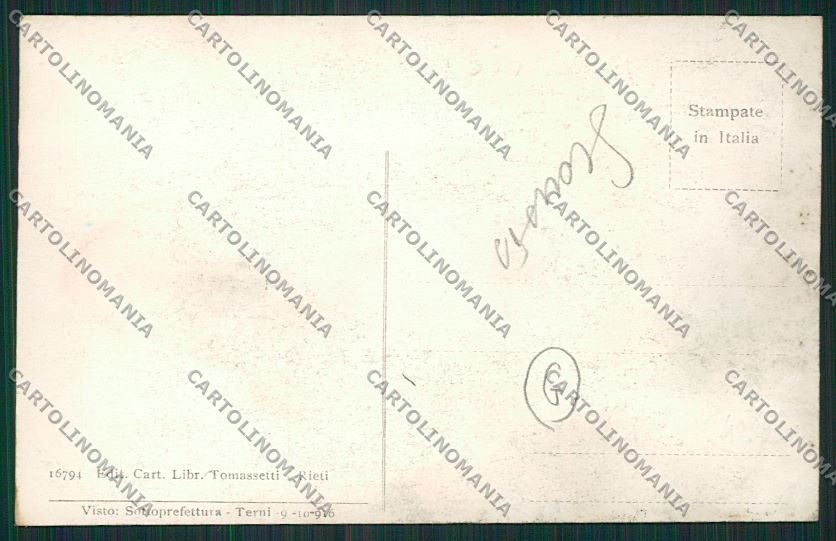 Rieti Città SCOLLATA cartolina QK4322 – retro