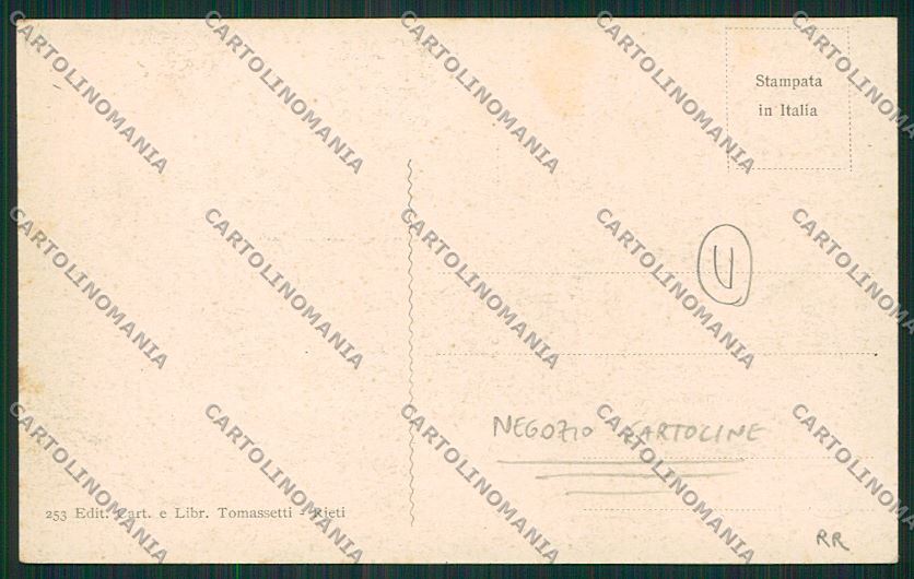 Rieti Città Negozio cartolina QK4323 – retro