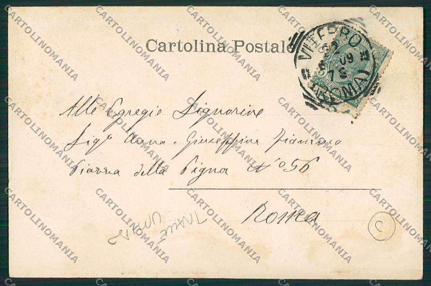 Viterbo Città TRACCE UMIDO cartolina QK4340 – retro