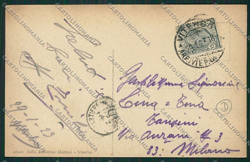 Viterbo Città cartolina QK4345 – retro