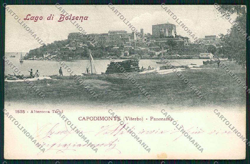 Viterbo Capodimonte Lago Bolsena Alterocca 1535 cartolina QK4375 – fronte