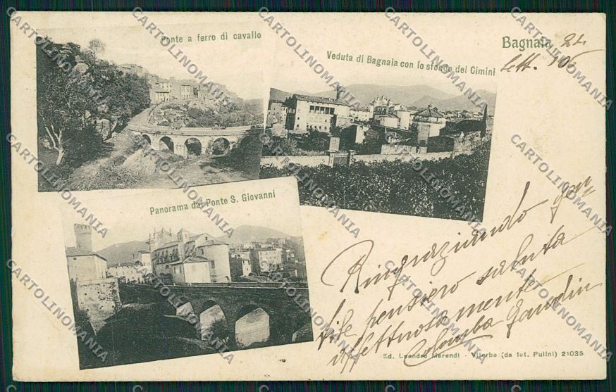 Viterbo Bagnaia cartolina QK4388 – fronte