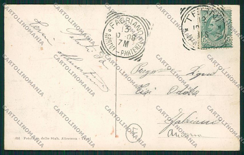 Terni Città cartolina QK4447 – retro