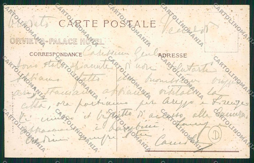 Terni Orvieto cartolina QK4497 – retro
