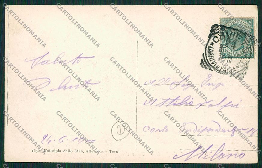 Terni Orvieto cartolina QK4498 – retro