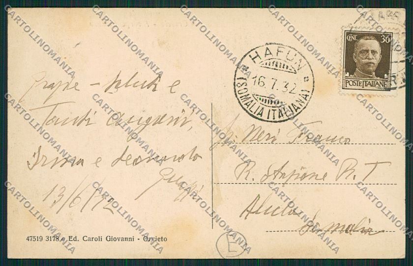 Terni Orvieto cartolina QK4513 – retro