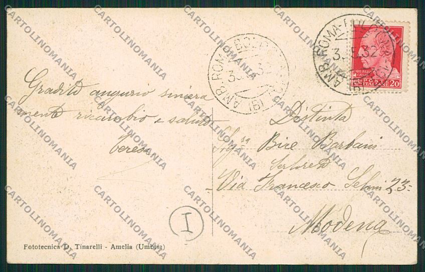 Terni Amelia cartolina QK4562 – retro