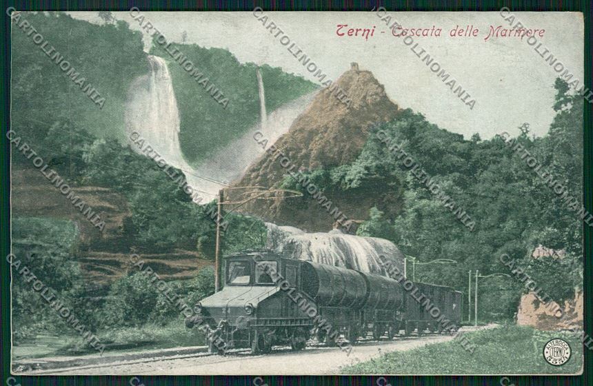 Terni Cascata Marmore Alterocca 5554 Treno cartolina QK4563 – fronte