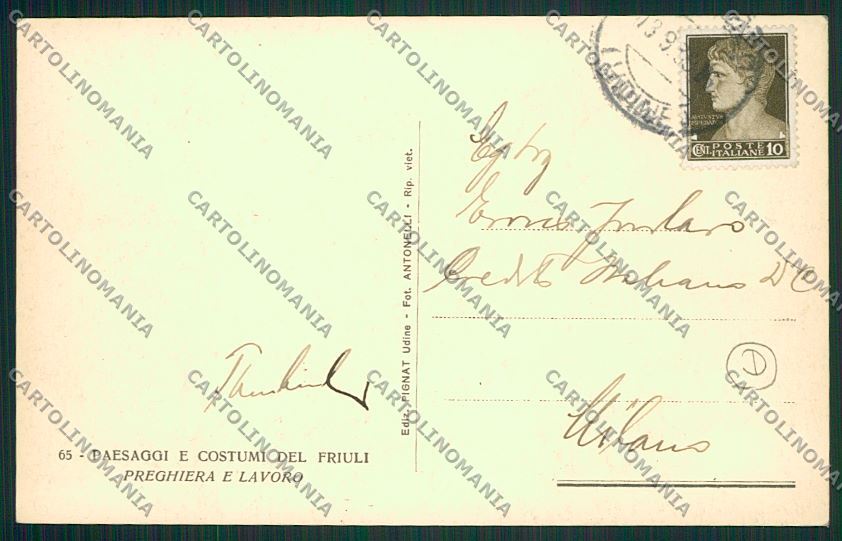 Udine Carnia Costumi Foto cartolina QK4615 – retro