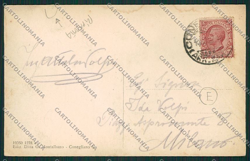Treviso Conegliano RIPARATA cartolina QK4638 – retro