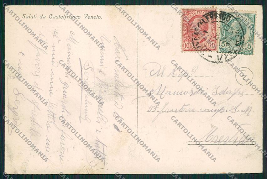 Treviso Castelfranco Veneto cartolina QK4639 – retro