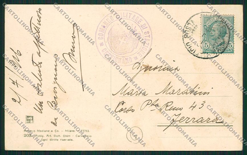 Udine Cervignano Friuli cartolina QK4653 – retro