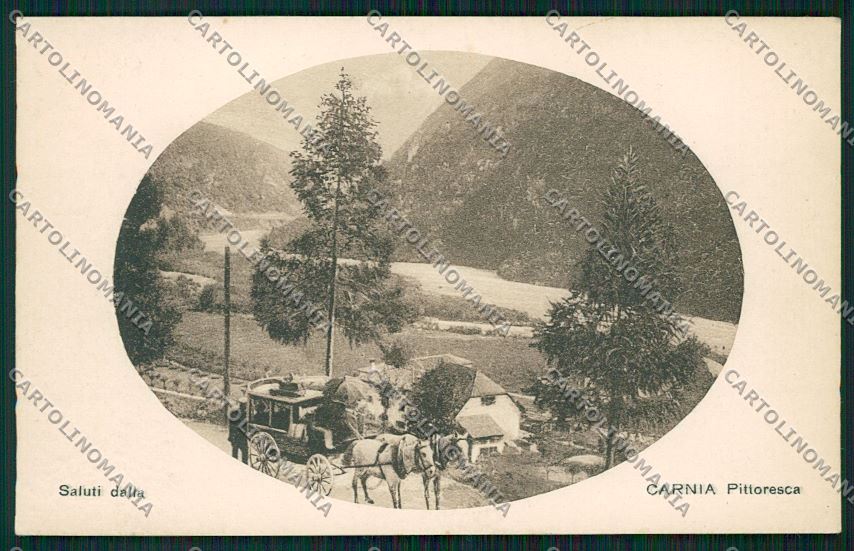Udine Carnia Diligenza cartolina QK4654 – fronte