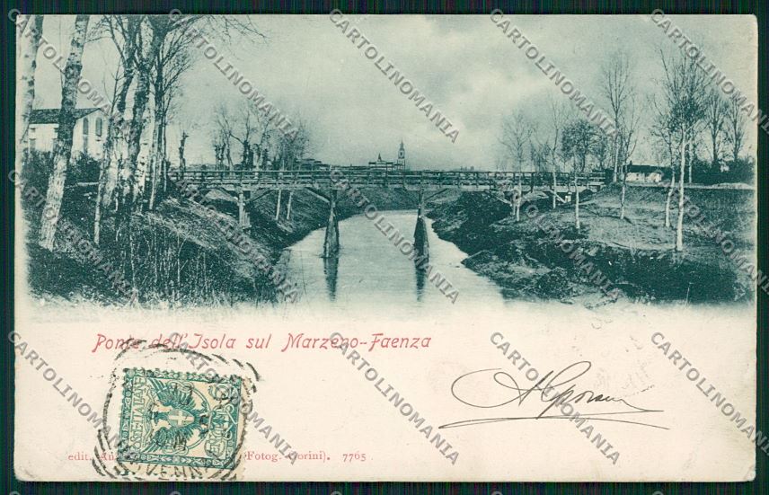 Ravenna Brisighella Isola sul Marzeno PIEGA cartolina QK4668 – fronte