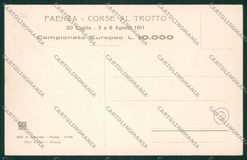 Ravenna Faenza Ippica cartolina QK4669 – retro