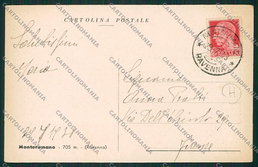 Ravenna Brisighella Monteromano cartolina QK4687 – retro