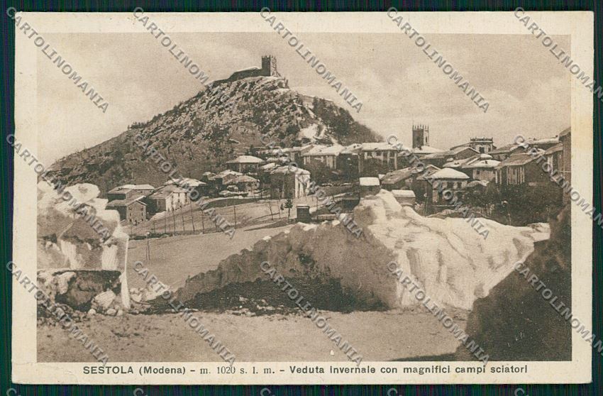 Modena Sestola Nevicata PIEGA STRAPPO cartolina QK4707 – fronte