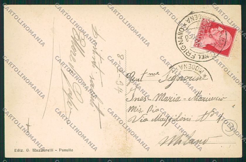 Modena Pavullo nel Frignano cartolina QK4713 – retro
