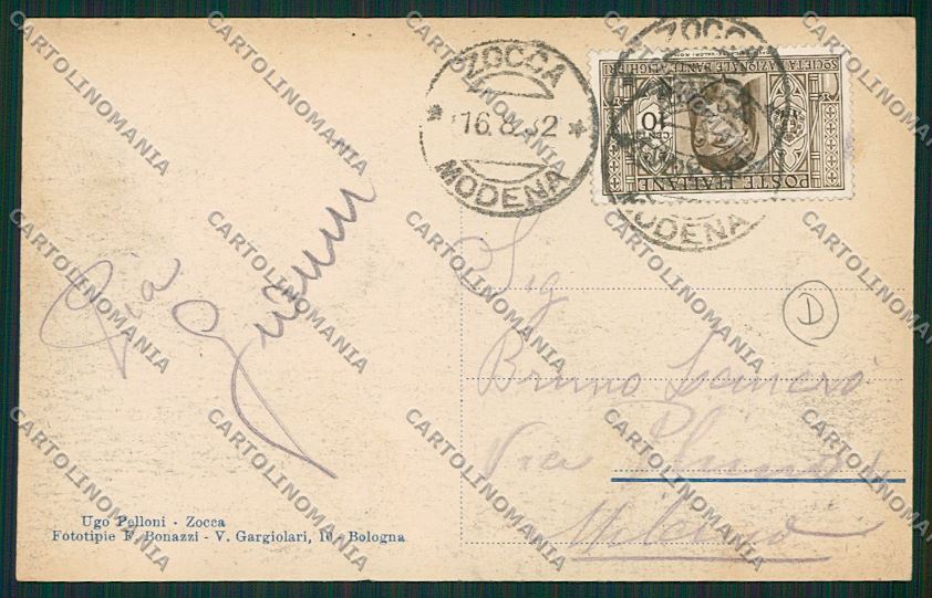 Modena Zocca cartolina QK4714 – retro